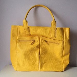 Bright yellow textured Tote Bag